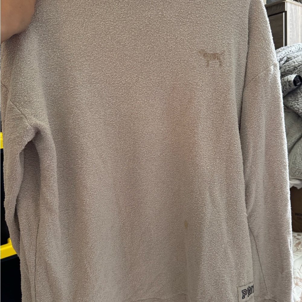 PINK Victoria's Secret Gray Crew Neck Sweater